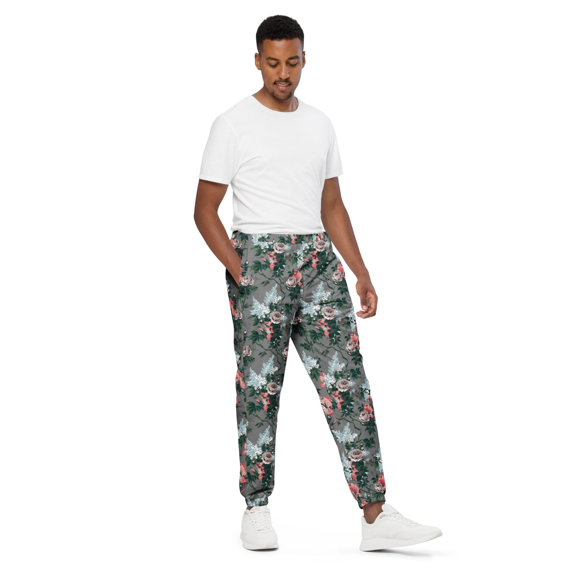 J'Adore Grey Bella Roses Joggers