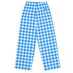 Hattie Beyond Blue Gingham Wide-Leg Lounge Pants