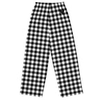 Hattie Badass Black Gingham Wide-Leg Lounge Pants