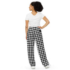 Hattie Badass Black Gingham Wide-Leg Lounge Pants