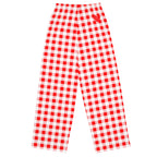 Hattie Ruby Red Gingham Wide-Leg Lounge Pants
