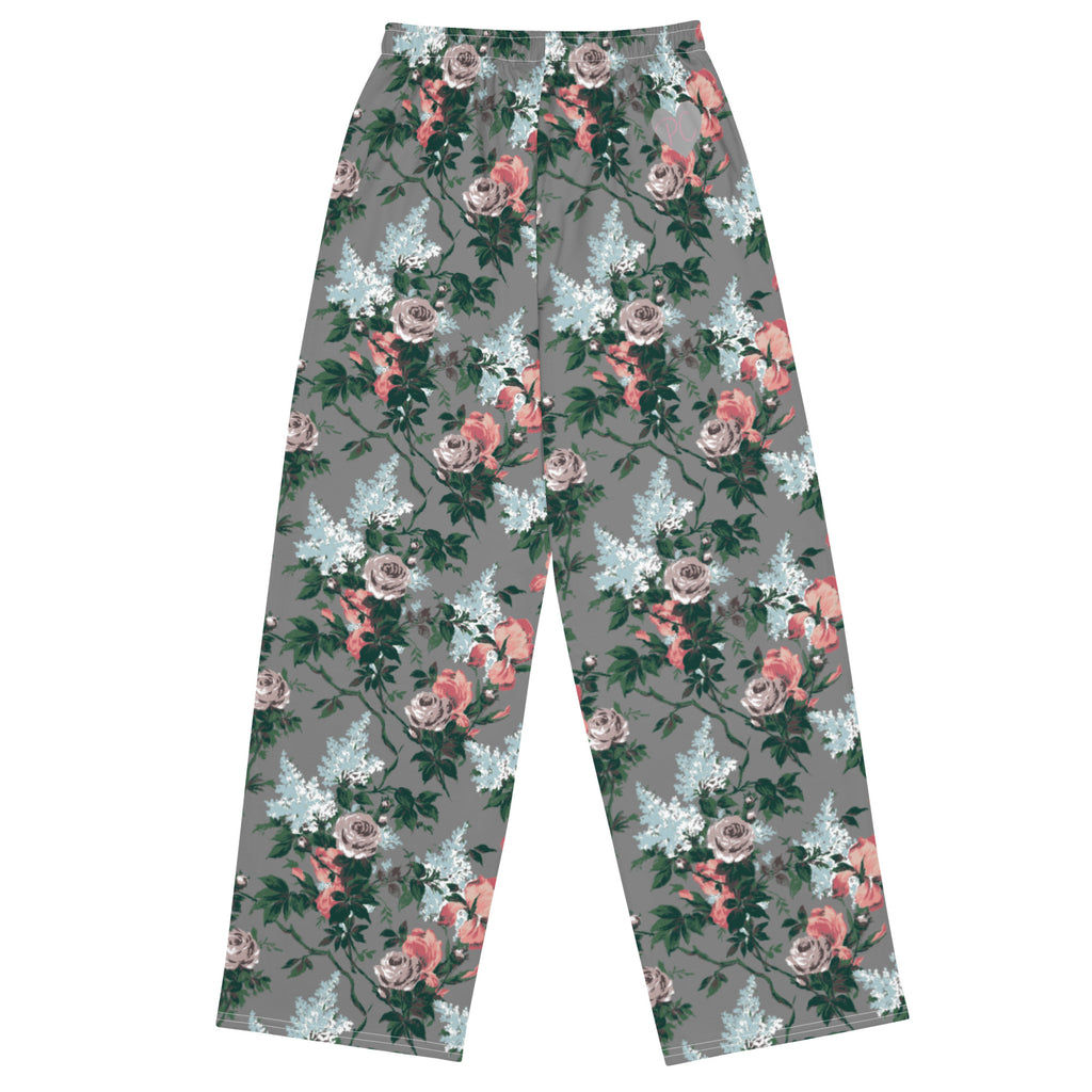 Hattie J'Adore Bella Roses Wide-Leg Lounge Pants