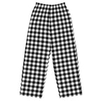 Hattie Badass Black Gingham Wide-Leg Lounge Pants