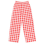 Hattie Ruby Red Gingham Wide-Leg Lounge Pants