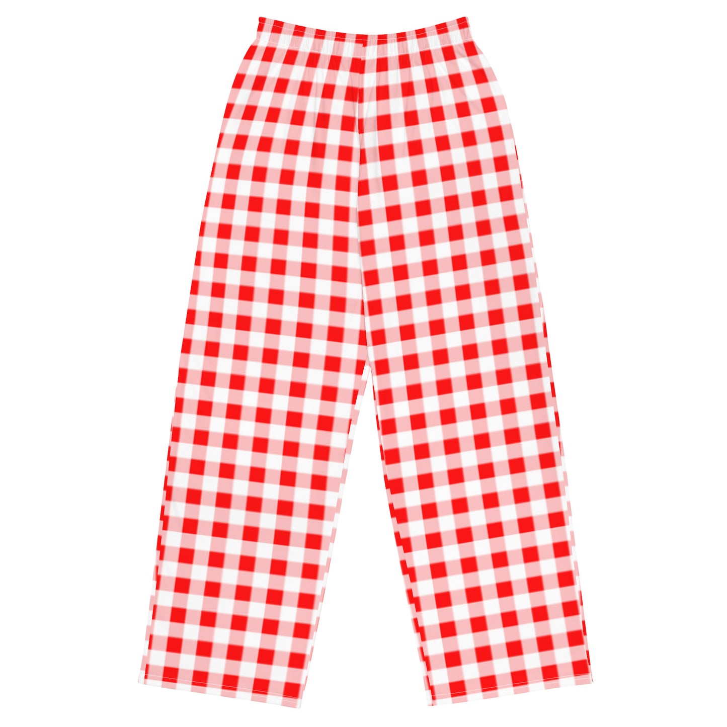 Hattie Ruby Red Gingham Wide-Leg Lounge Pants | Pinup Couture Relaxed
