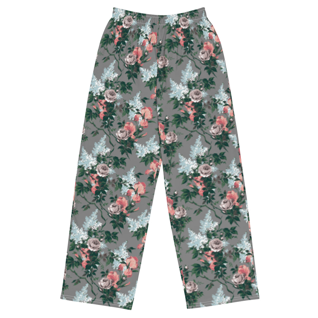 Hattie J'Adore Bella Roses Wide-Leg Lounge Pants
