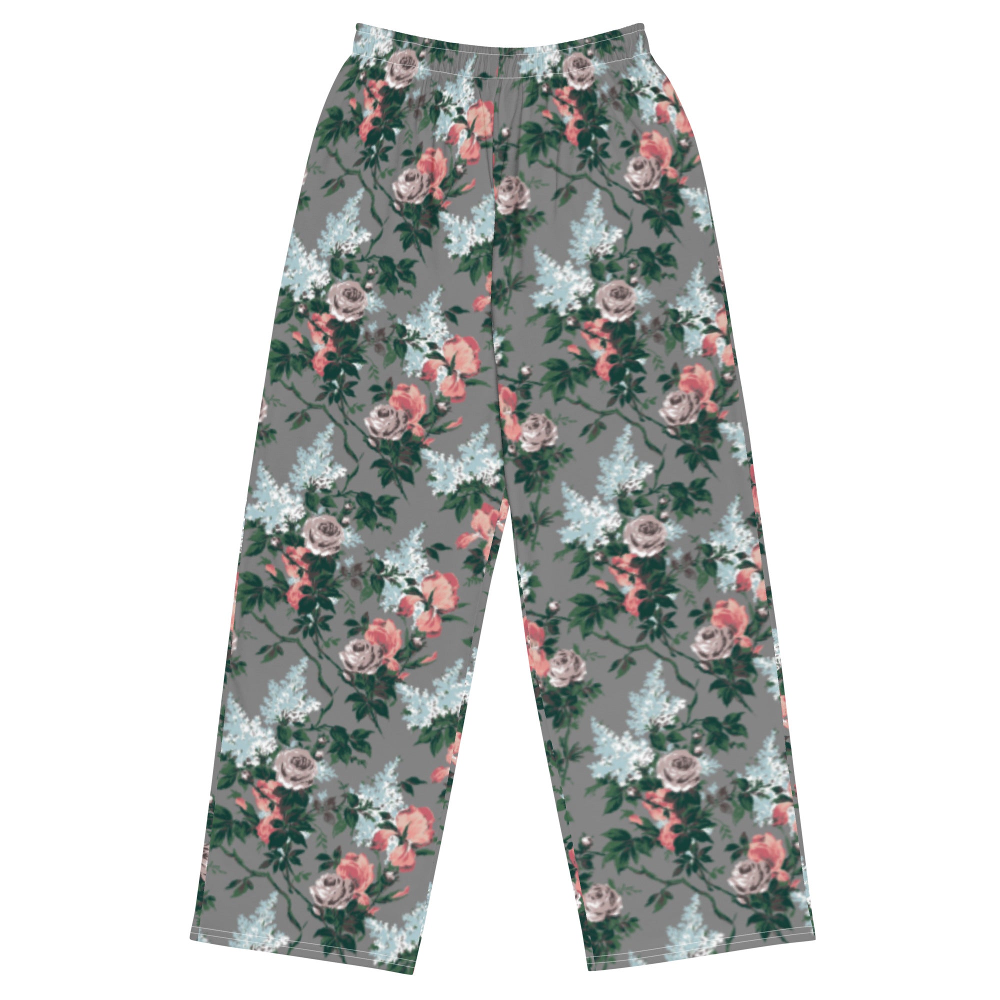 Hattie J'Adore Bella Roses Wide-Leg Lounge Pants