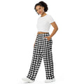 Hattie Badass Black Gingham Wide-Leg Lounge Pants