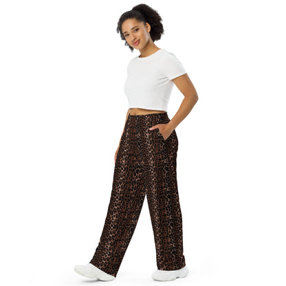 Hattie OG Leopard Wide-Leg Lounge Pants | Pinup Couture Relaxed