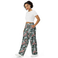 Hattie J'Adore Bella Roses Wide-Leg Lounge Pants