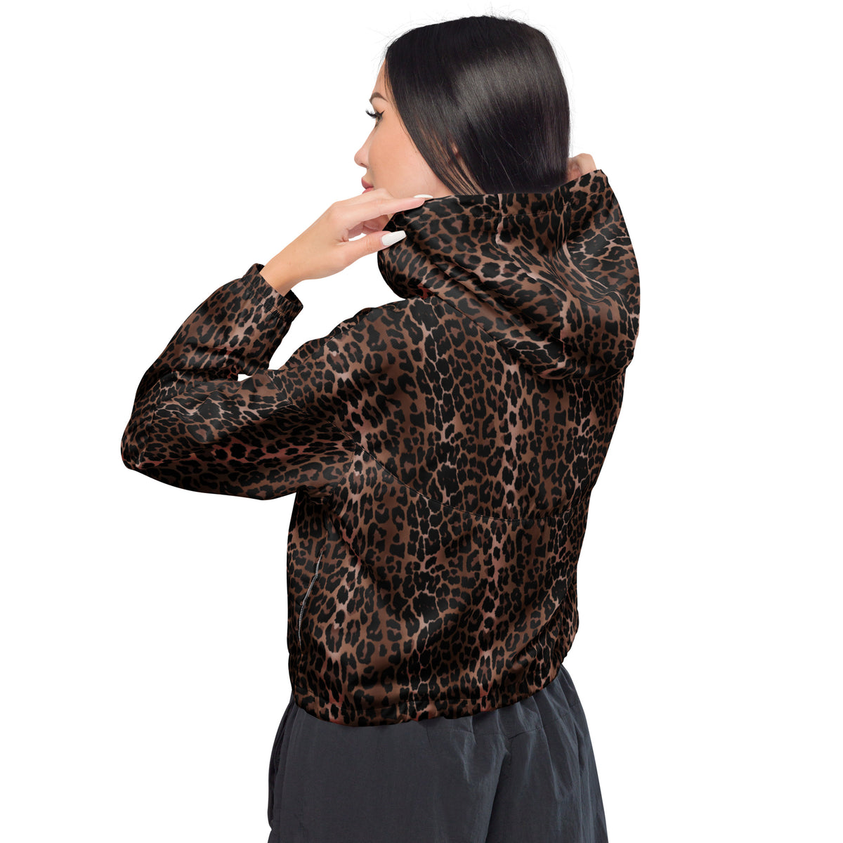 OG Leopard Women’s Cropped Windbreaker Jacket