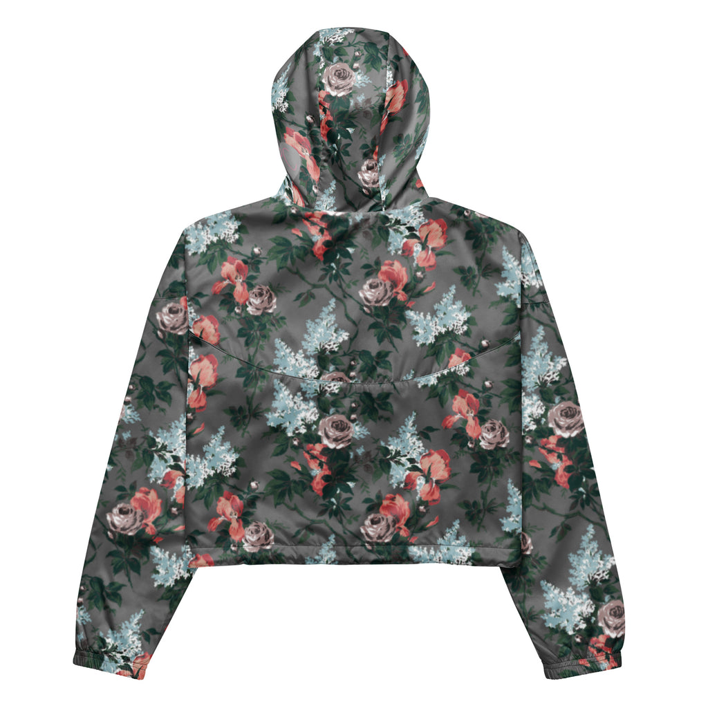 Women’s Cropped Windbreaker in J'Adore Paris Bella Roses Floral Print
