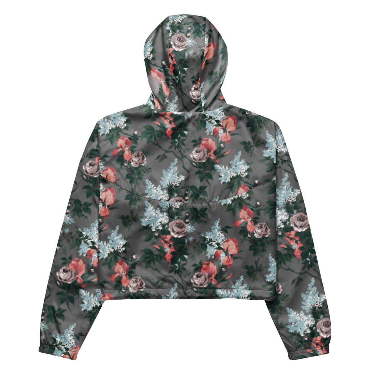 Women’s Cropped Windbreaker in J'Adore Paris Bella Roses Floral Print