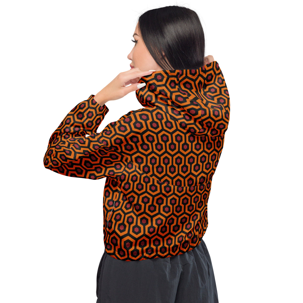 Hotel Hexagon Women’s Cropped Windbreaker Jacket