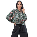 Women’s Cropped Windbreaker in J'Adore Paris Bella Roses Floral Print