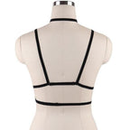 Don't Cross Her Black Elastic Cross Body Harness