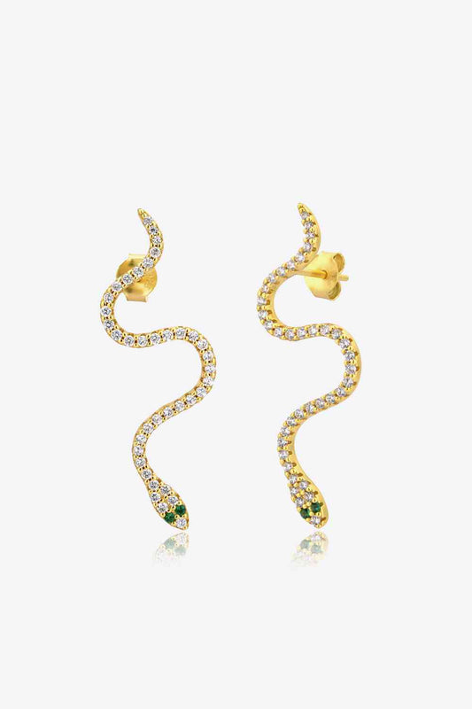 Medusa Snake-Shaped 925 Sterling Silver Earrings | 2 Colors