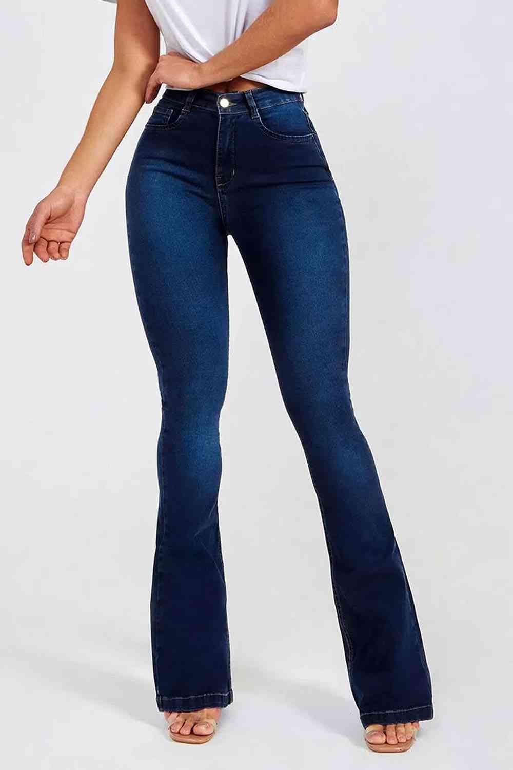 Yasmin Flare Hem 90s Vintage Stretch Denim Jeans | 2 Washes