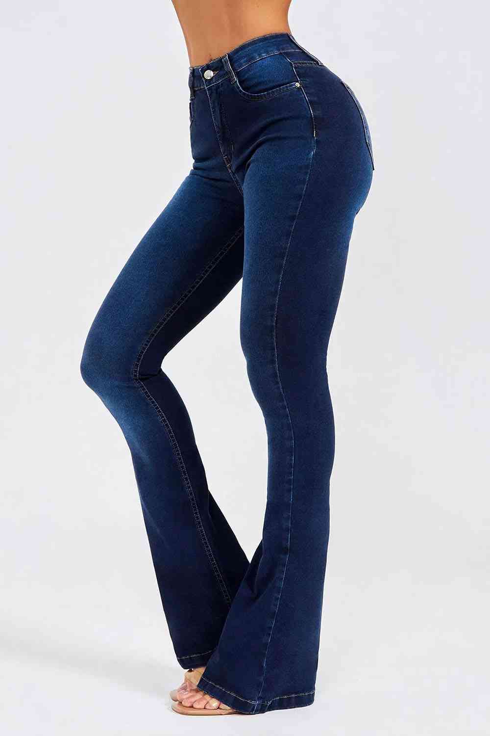 Yasmin Flare Hem 90s Vintage Stretch Denim Jeans | 2 Washes
