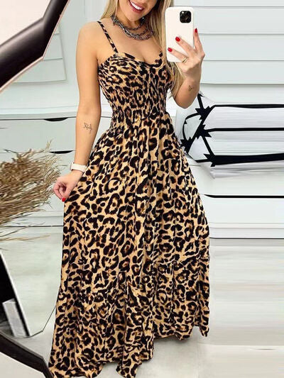 Layla Leopard Sweetheart Neck Cami Dress | 6 Colors