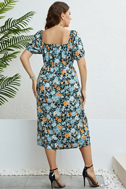 Daisy Midcentury Midi Dress in Vintage Floral | Plus Size