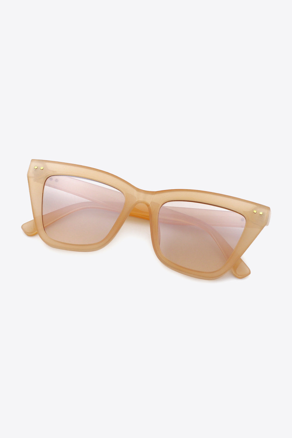 Charm School Wayfarer UV400 Sunglasses in Apricot and Tortoiseshell