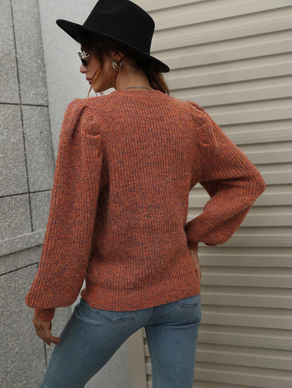 Miss Puff Lantern Sleeve Sweater in Red, Orange, Blue, or Green