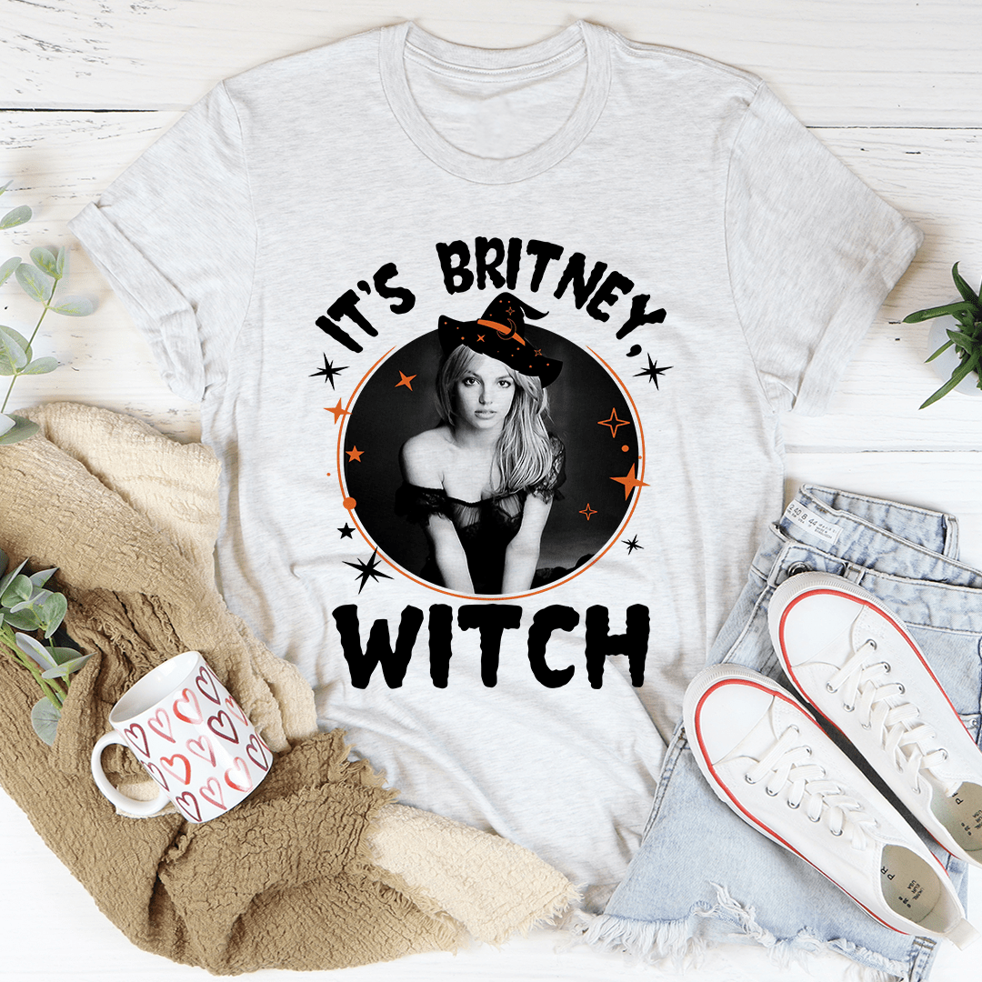 It's Britney Witch Halloween Graphic T-Shirt | White or Pink