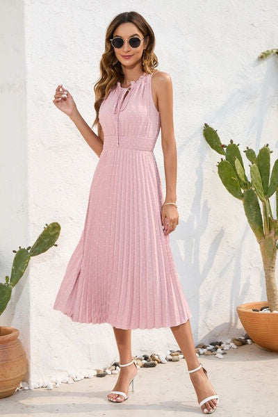 Apulia Tie Neck Sleeveless Dress | 7 Colors