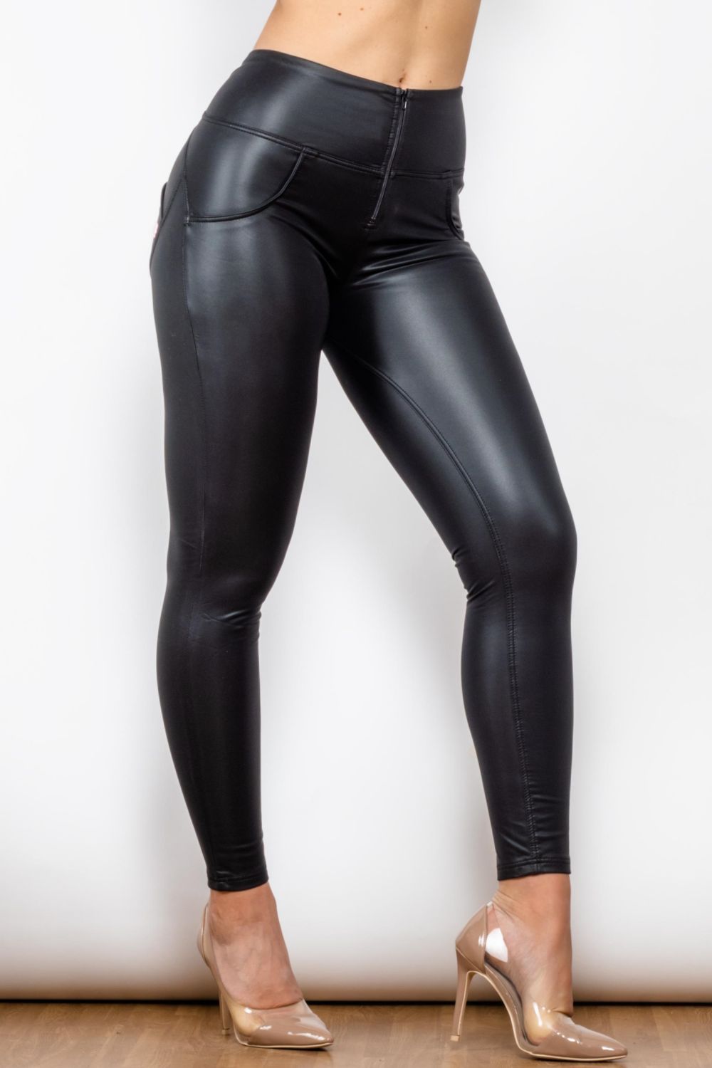 Liliana Faux Leather Leggings - Black  Leather leggings, Black leggings, Black  leather leggings