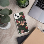 Dark Vintage Bella Roses Print iPhone Case