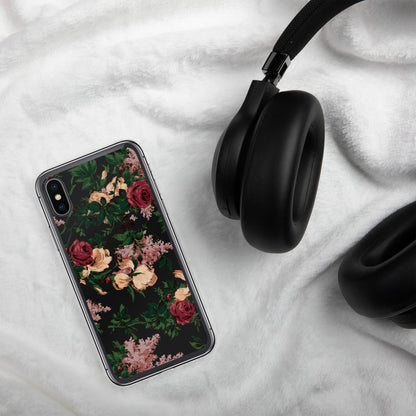 Dark Vintage Bella Roses Print iPhone Case | Pinup Couture