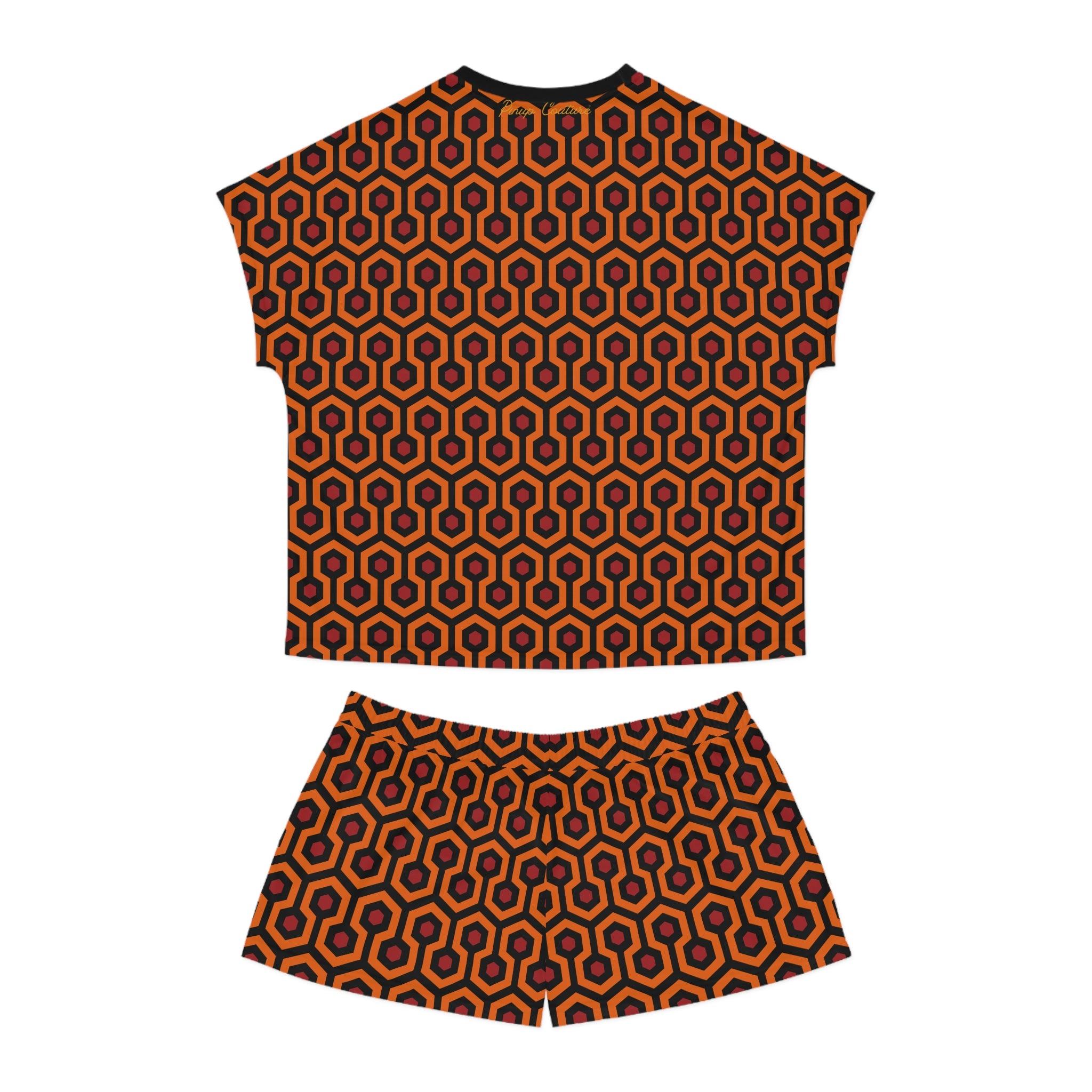 TGIF Sleepover PJs in Hotel Hexagon Tee & Pajama Shorts-Set
