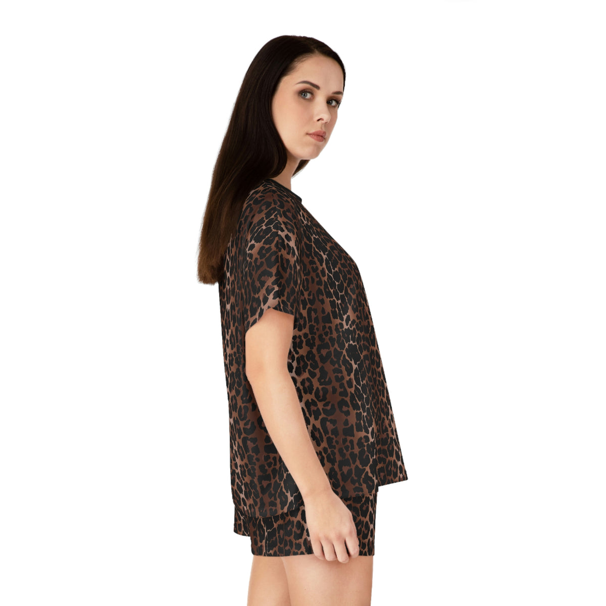 TGIF Sleepover PJs in OG Leopard Tee & Pajama Shorts-Set