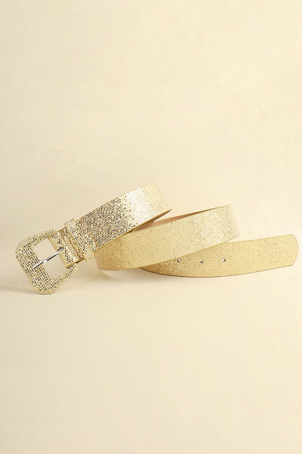 All The Rock Stars 70s Glam PU Leather Glitter Belt in Black, Gold, and Silver