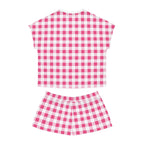 TGIF Sleepover PJs in Everything Nice Pink Gingham Tee & Pajama Shorts-Set