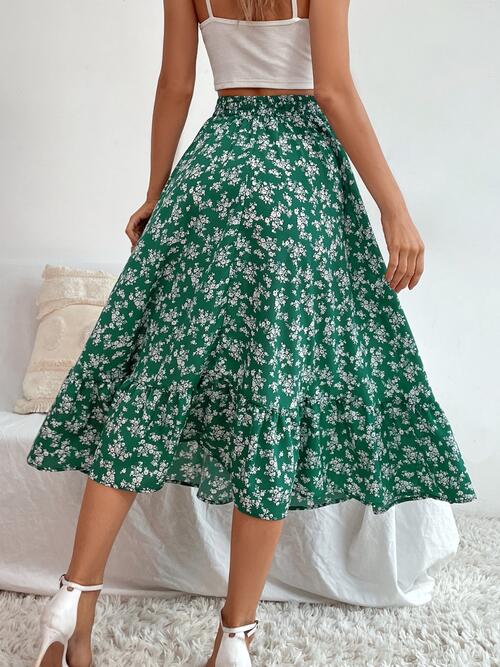 Grimilde Ruffle Hem A-Line Midi Skirt | 4 Colors | Poundton