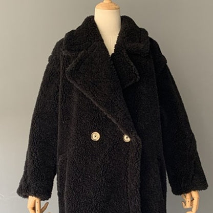 Genuine Wool Vintage Style Teddy Bear Fur Borgana Winter Coat