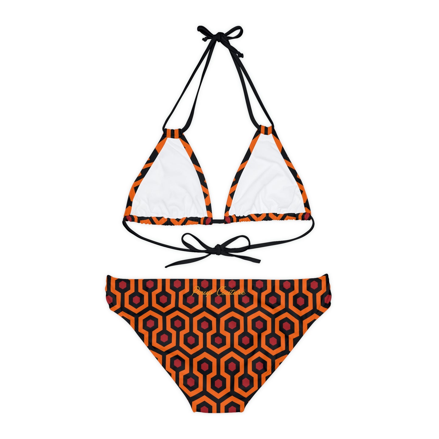 Alex Hotel Hexagon Print Strappy Bikini Set | Pinup Couture Swim