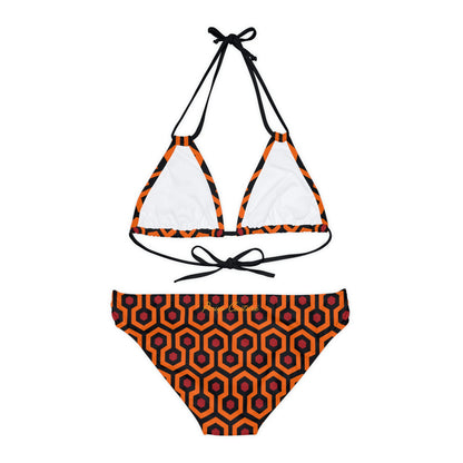 Hotel Hexagon Print Strappy Bikini Set | Pinup Couture Swim