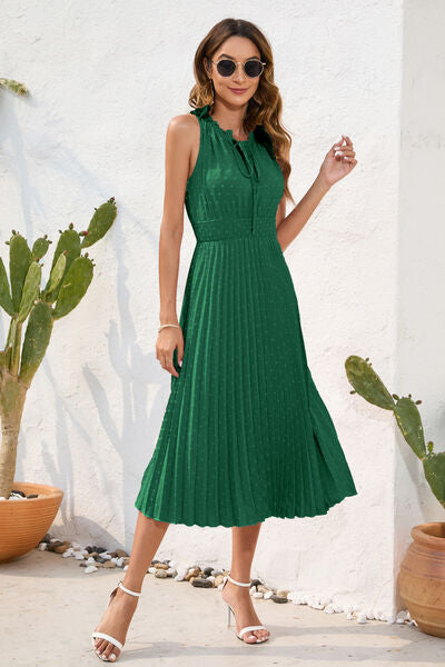 Apulia Tie Neck Sleeveless Dress | 7 Colors