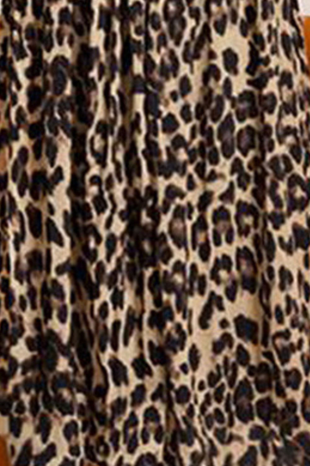 Rowr A-Line Leopard Print Maxi Swing Skit | Poundton