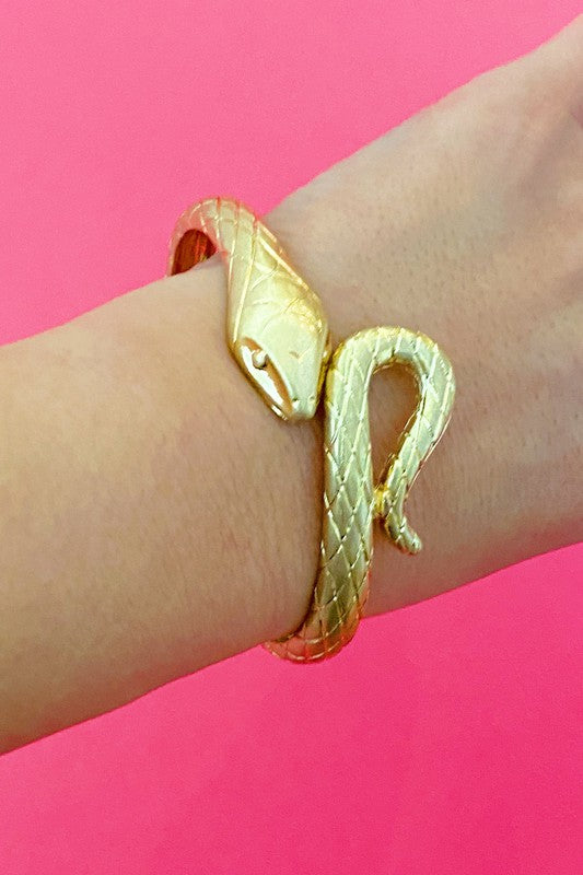 Cleopatra Snake Cuff Bracelet in Faux Gold | Ellison and Young