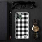 Sunday Afternoon Black Vintage Gingham Print iPhone Case