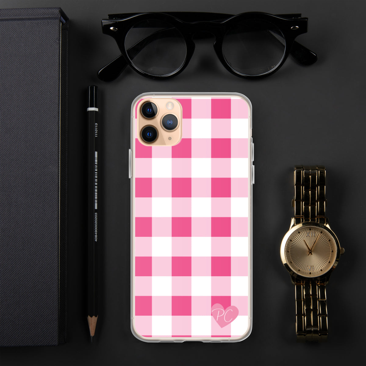 Sunday Afternoon Pink Gingham Print  iPhone Case
