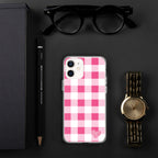 Sunday Afternoon Pink Gingham Print  iPhone Case