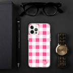 Sunday Afternoon Pink Gingham Print  iPhone Case