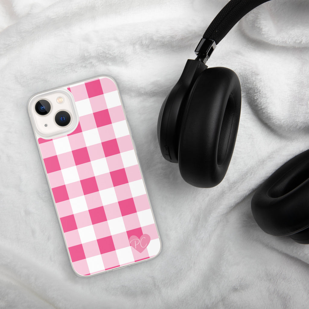 Sunday Afternoon Pink Gingham Print  iPhone Case