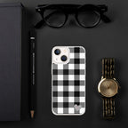 Sunday Afternoon Black Vintage Gingham Print iPhone Case