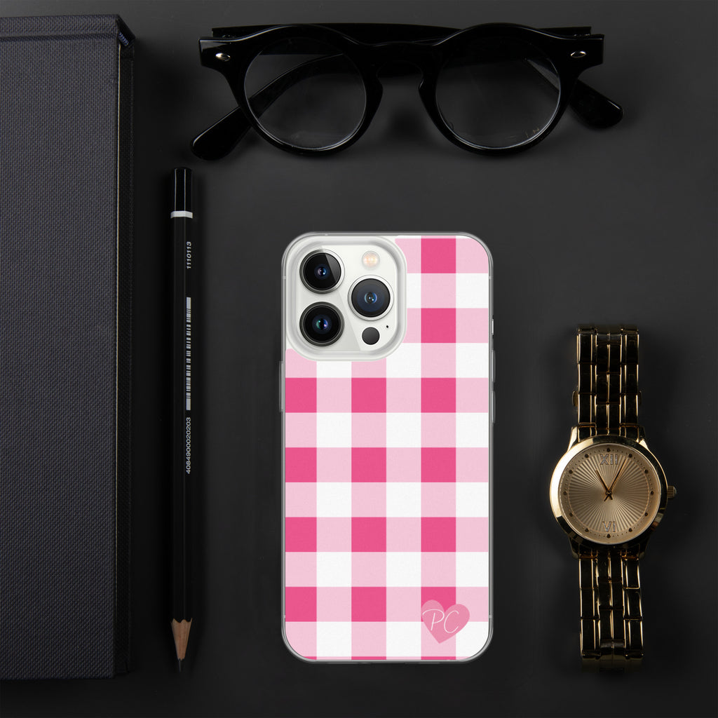 Sunday Afternoon Pink Gingham Print  iPhone Case